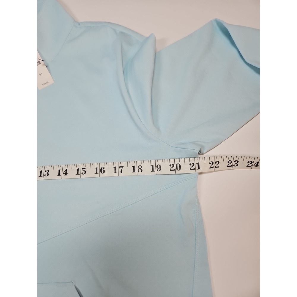 Talbots Womens Light Blue 1/2 Zip Athletic Pullover Top Thumbholes Medium NWT - Picture 9 of 10
